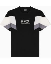 EA7 - Summer Block Cotton Jersey Crew-Neck T-Shirt - Lyst