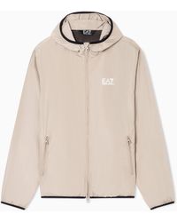EA7 - Technical Hooded Bomber With Zip Closure Core Identity - Lyst