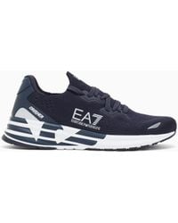 EA7 - Crusher Distance Knit 2.0 Sneakers - Lyst