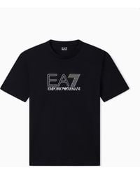 EA7 - Visibility Cotton-Jersey Crew-Neck T-Shirt - Lyst