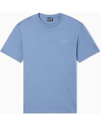 EA7 - Logo Series Cotton-Jersey T-Shirt - Lyst