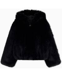EA7 - Blouson Jacket Ski Regular Fit With Eco Fur - Lyst