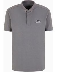 EA7 - Dynamic Athlete Polo Shirt In Natural Ventus7 Technical Fabric - Lyst
