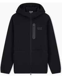 EA7 - Zip Hoodie Natural Ventus 7 Regular Fit - Lyst