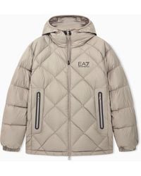 EA7 - Quilted Down Jacket Regular Fit - Lyst