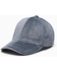 EA7 - Baseball Hat Velvet With Cotton Sweatband And Regular Fit - Lyst