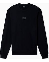 EA7 - Logo Series Cotton Crew-Neck Sweatshirt - Lyst