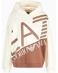 EA7 - Logo Series Hooded Sweatshirt In Asv Organic Cotton - Lyst