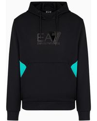 EA7 - Technical-fabric Hooded Visibility Sweatshirt - Lyst