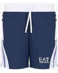 EA7 - Asv Tennis Club Shorts Aus Recyceltem Stoff - Lyst