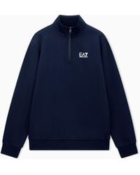 EA7 - Cotton-Blend Core Identity Sweatshirt - Lyst
