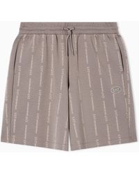 EA7 - Graphic Series Cotton-Blend Bermuda Shorts - Lyst