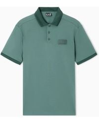 EA7 - Lux Identity Modal-Blend Polo Shirt - Lyst