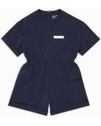EA7 - Costa Smeralda Stretch-Cotton Jersey Short Playsuit - Lyst