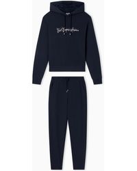 EA7 - Asv Stretch Cotton-Blend Tracksuit - Lyst