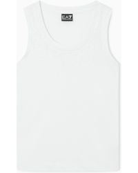 EA7 - Precious Viscose-Blend Tank Top - Lyst