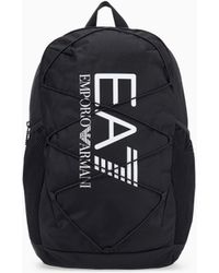EA7 - Zaino Con Logo E Cordino Elastico Frontale - Lyst