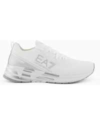 EA7 - Mesh Sneaker For Running With Cushioned Rubber Sole - Lyst