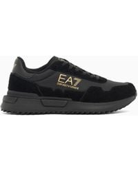 EA7 - Vintage Sneaker Mit Wildledereinsätzen Vintage Running - Lyst