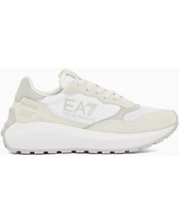 EA7 - Wader Sneaker Aus Veloursleder Mit Mesh-Einsätzen - Lyst