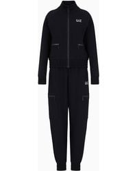 EA7 - Stretch Cotton Tracksuit With Cargo Trousers - Lyst
