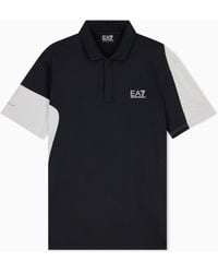 EA7 - Polo Shirt Tennis Pro Block Jersey Regular Fit - Lyst
