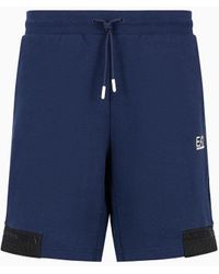 EA7 - Logo Series Cotton Board Shorts - Lyst