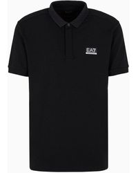 EA7 - Dynamic Athlete Polo Shirt In Natural Ventus7 Technical Fabric - Lyst