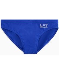 EA7 - Low-waisted Swim Briefs With Asv Logo - Lyst