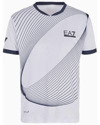 EA7 - Tennis Pro T-shirt Mit Print Aus Ventus7-funktionsgewebe - Lyst