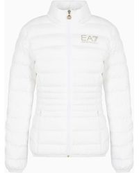 EA7 - Core Lady Packable Hooded Puffer Jacket - Lyst