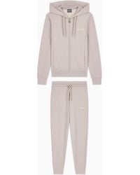 EA7 - Tuta Elasticizzata Con Cappuccio E Zip Tracksuit - Lyst