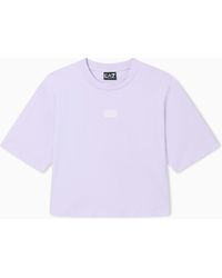 EA7 - Cotton Jersey T-Shirt With Logo - Lyst