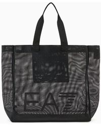 EA7 - Shopper Bag With Oversized Logo - Lyst