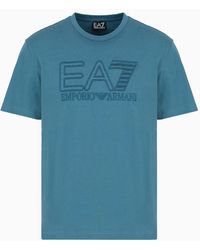 EA7 - Unisex Logo Series Cotton Crew-neck T-shirt - Lyst