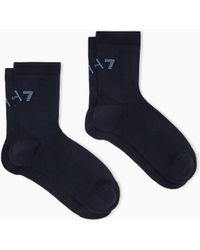 EA7 - Ankle Socks With Reinforced Heel New Running Socks 2/Pack - Lyst