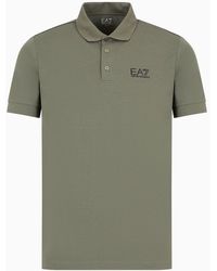 EA7 - Core Identity Poloshirt Aus Baumwollstretch - Lyst