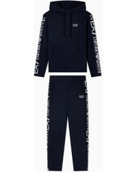 EA7 - Stretch Cotton-Jersey Tracksuit With Logo - Lyst