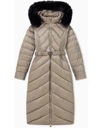 EA7 - Caban Coat Regular Fit Padded With Hood And Shiny Finish - Lyst