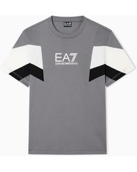 EA7 - Summer Block Cotton Jersey Crew-Neck T-Shirt - Lyst