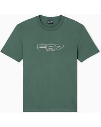 EA7 - Logo Series Cotton-Jersey T-Shirt - Lyst
