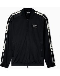EA7 - Graphic Series Cotton Zip-Up Sweatshirt - Lyst