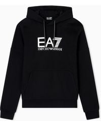 EA7 - Felpa Con Cappuccio Visibility - Lyst
