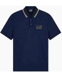 EA7 - Polo Shirt Premium Label Regular Fit Viscose Jersey - Lyst