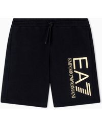 EA7 - Core Identity Cotton Shorts - Lyst