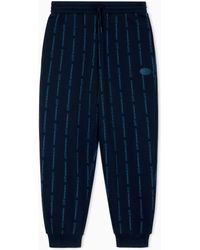 EA7 - Graphic Series Cotton-Blend Joggers - Lyst