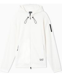 EA7 - Cotton-Blend Hooded Sweatshirt - Lyst