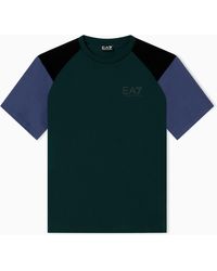 EA7 - T-Shirt Girocollo Athletic Colour Block - Lyst