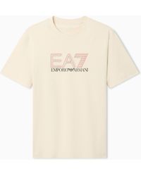 EA7 - Visibility Cotton-Jersey Crew-Neck T-Shirt - Lyst