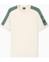 EA7 - Logo Series Boy Cotton T-Shirt - Lyst